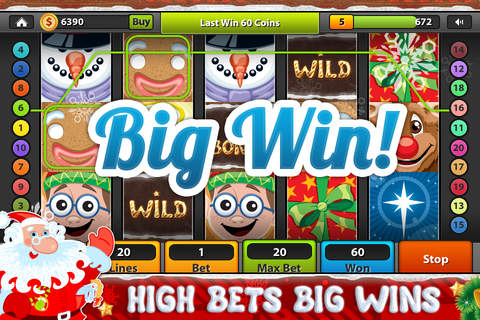 Santa's Xmas Slots - Free Jolly Casino Slot Machine Game screenshot 2