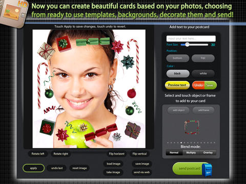 A Photo Cards Sender - Create, edit and send your REAL photo postcards worldwide! screenshot 2