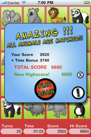 Animal Matching HD *KIDS LOVE* screenshot 3