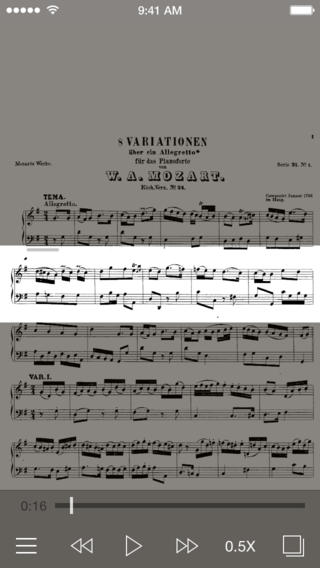 Mozart Variations for piano - SyncScore
