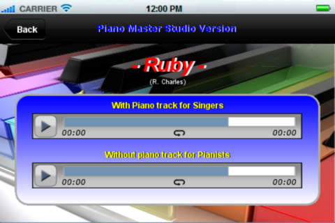 PIANO & VOICE Backing Tracks - Master Piano Version screenshot 4