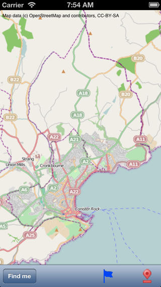 Isle of Man Street Map