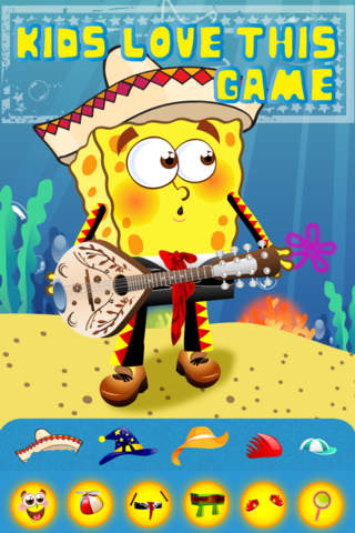 The Little Square Cartoon Sponge - Play Under the Sea Cool Style Stars World Game screenshot 2