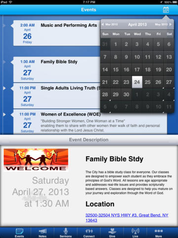 The City of Refuge Christian Church of Northern New York for iPad screenshot 2