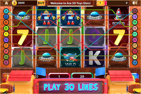 Ace 3D Toys Slots - Free Lucky Cash Casino Slot Machine Game screenshot 2