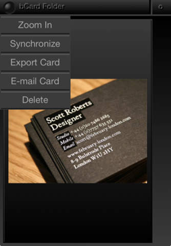bCard Folder Pro screenshot 2