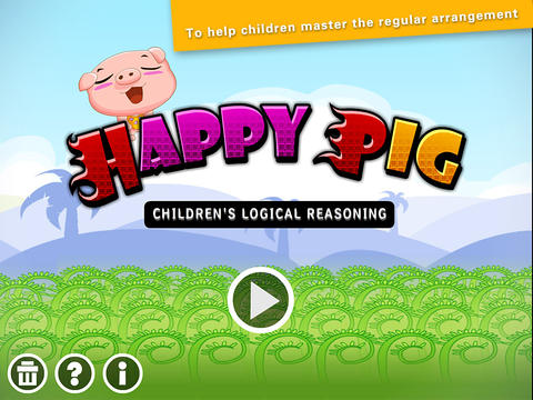 Children's logic game - Happy pig