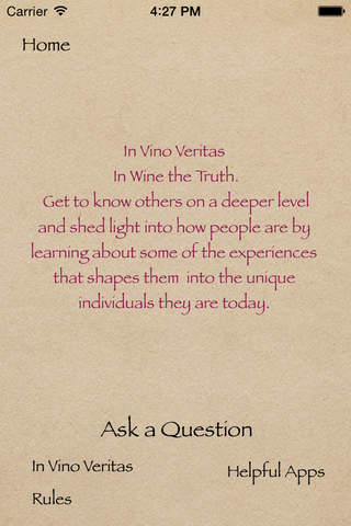In Vino Veritas Team Building App screenshot 2