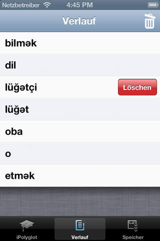 iPolyglot Azerbaijani <-> German Dictionary screenshot 4