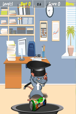 A Grumpy Rat Slam Dunk - Throw things to the Mouse screenshot 2