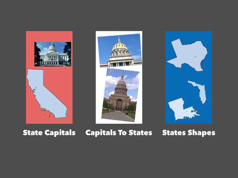States Quiz - Trivia Game with Flashcards for United States of America States, Border Shapes, and Capitals screenshot 2