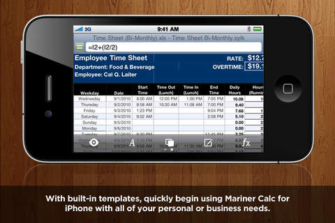 Calc Lite Spreadsheet screenshot 4