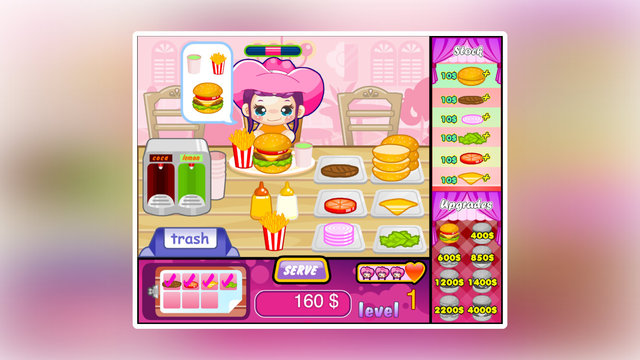 【免費遊戲App】Cute Girls Cooking Burgers-APP點子