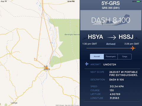DAC Flight Tracker screenshot 2