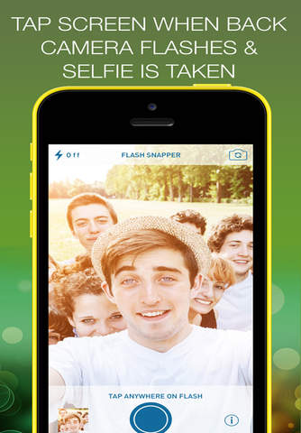 SnapFlash-Take free low light Selfies with front plus back flash cam for looksery screenshot 3