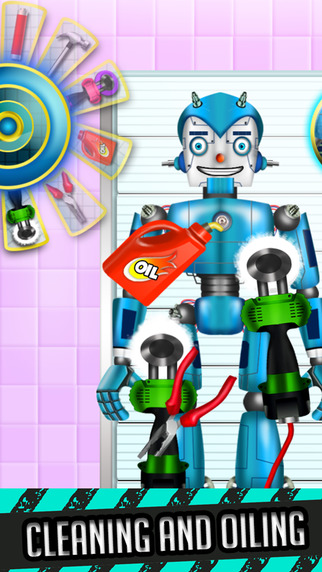 Robot Doctor - Mechanic n Repair Work Clean n Body Polish Face Paint in Ultimate Doctor X Office its