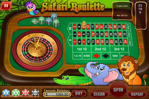 Animal Kingdom Safari Style Roulette Wild-life Casino Games Pro Games