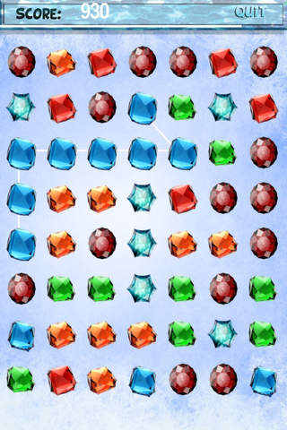 A Frozen Gems Doigt - Fun Match-3 Jewel Game-s Free screenshot 3