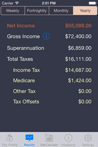 Australia Pay Calculator screenshot 2