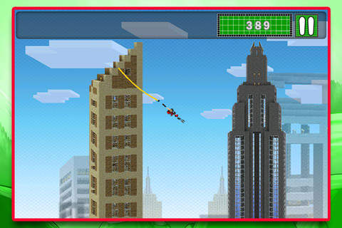 8-Bit Ninja Grappling Hook Swing : Skyscraper Rope Escape PRO screenshot 2