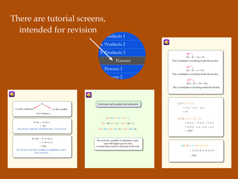 Algebra Start - variables powers simplify solve screenshot 3