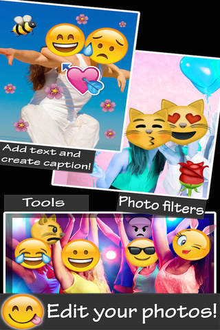 Emoji Face Yourself - Funny Photo Maker To Add Emojis,Emoticons & Smileys On Pics For Instagram screenshot 3