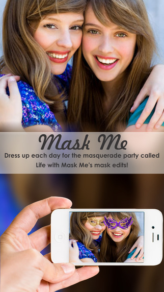 Mask Me - Dress up each day for the masquerade party called Life with Mask Me's rad mask edits