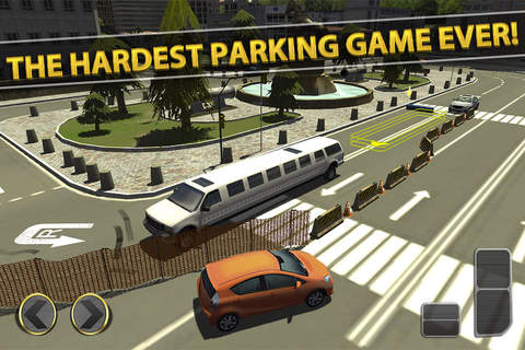 3D Impossible Parking Simulator - Real Limo and Monster Car Driving Test Racing Games Free screenshot 3