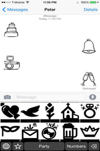 Birthday and Wedding Stickers Keyboard: Using Party Icons to Chat screenshot 4