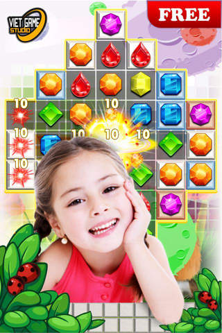 Diamond Star Quest Gemz II - The Best Gem Jewel Puzzle Dash Edition Free Games For Iphone screenshot 3
