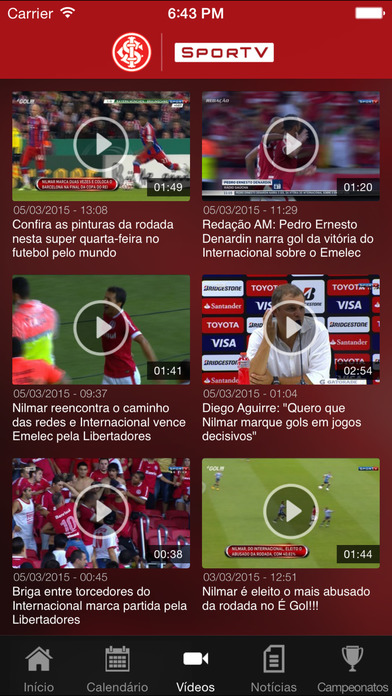 Captura de tela do iPhone 5