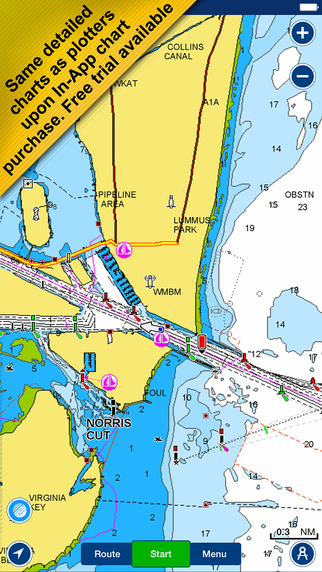 Boating: marine lakes charts routes GPS tracks for cruising fishing yachting sailing diving.