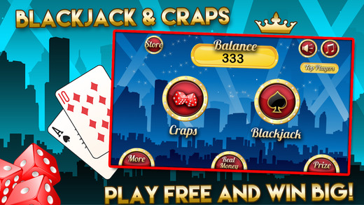Big Craps Casino Blitz with Blackjack Party and Jackpot Wheel