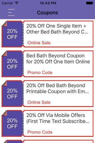 Coupon App for Bed Bath and Beyond screenshot 2