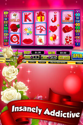 Amour  Loving Hearts Slot-s Machine Free Casino Game screenshot 2