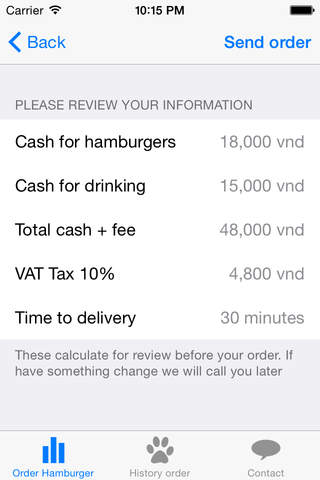 Hamburgers from Saigon Restaurant screenshot 2
