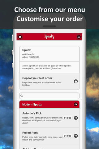 Spudz Online Ordering screenshot 2