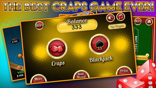 Gold Craps Casino with Big Blackjack Party and Fortune Wheel