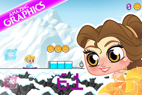 Ice Princess Runners Escape - Little Royal Snow Queen Ski Adventure Jump Tales screenshot 2