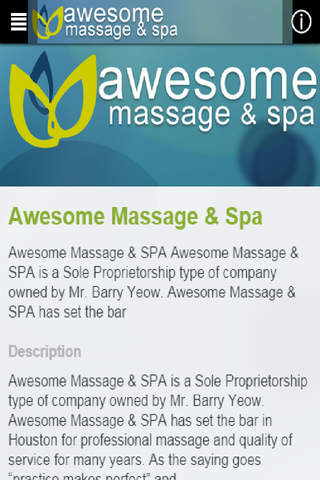 Awesome Massage & Spa screenshot 2
