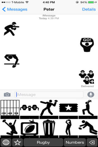Rugby Stickers Keyboard: Using Favorite Sports Icons to Chat screenshot 3
