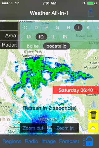 Idaho/US NOAA Instant Radar Finder/Alert/Radio/Forecast All-In-1 - Radar Now screenshot 2
