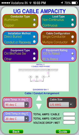 【免費商業App】UNDERGROUND CABLE AMPACITY-APP點子