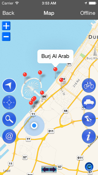 Dubai holiday offline travel map