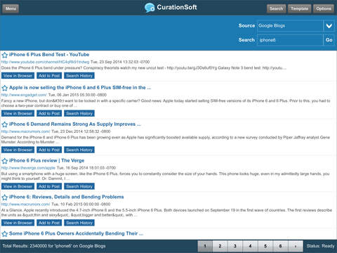 CurationSoft for iPad screenshot 2