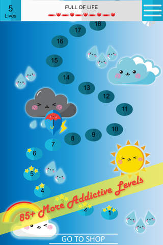 An After light of  Weather Blaze Blast - Swipe and match emotion of clouds to win the puzzle games free screenshot 3