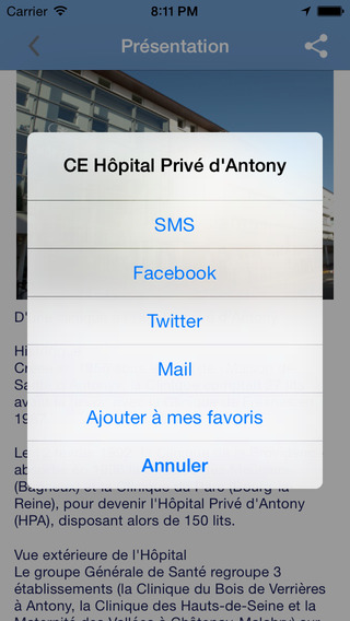 【免費商業App】CE Hôpital Privé Antony-APP點子