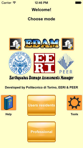 EDAM Earthquakes Damage Assessments Manager