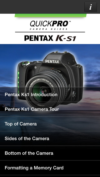Training for Pentax K-S1 from QuickPro