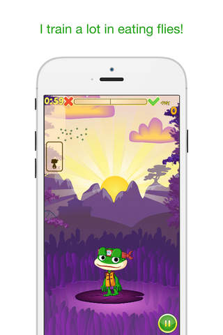 Frog Ninja - Catch flies more than friends! screenshot 2